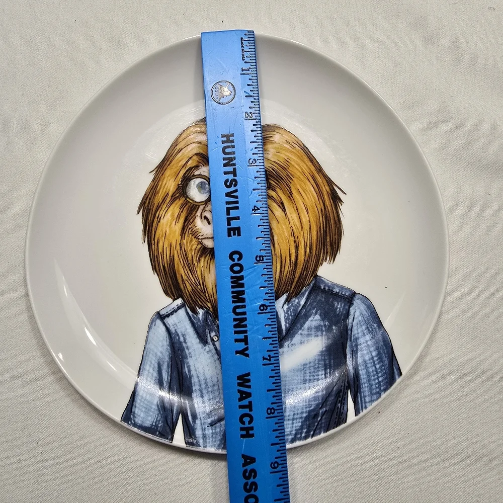 Rachel Kozlowski + West Elm Tamarin Monkey Plate Dapper Animal